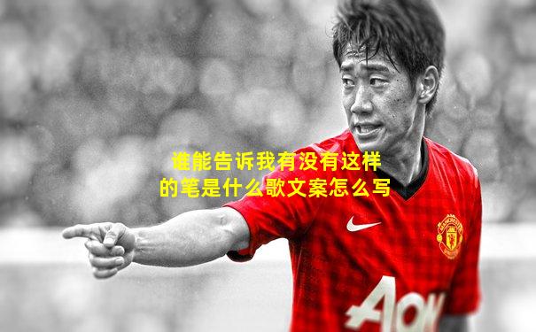 谁能告诉我有没有这样的笔是什么歌文案怎么写